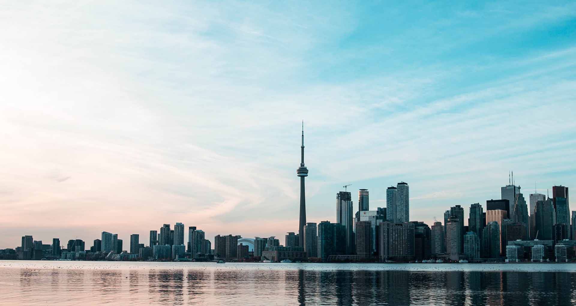 The skyline over Toronto